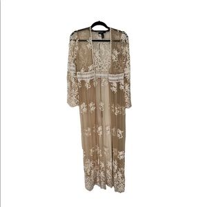 Sheer Lace Duster